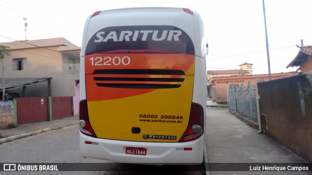 Saritur - Santa Rita Transporte Urbano e Rodoviário 12200 na cidade de Piedade dos Gerais, Minas Gerais, Brasil, por Luiz Henrique Campos. ID da foto: 5985005.