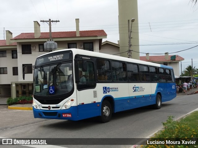 Canasvieiras Transportes 1473 na cidade de Florianópolis, Santa Catarina, Brasil, por Luciano Moura Xavier. ID da foto: 5985199.