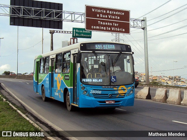 Metropolitana Transportes e Serviços 28066 na cidade de Vitória, Espírito Santo, Brasil, por Matheus Mendes. ID da foto: 5985628.