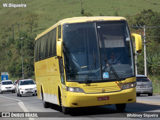 Viação Itapemirim 45805 na cidade de Viana, Espírito Santo, Brasil, por Whitiney Siqueira. ID da foto: 5986514.