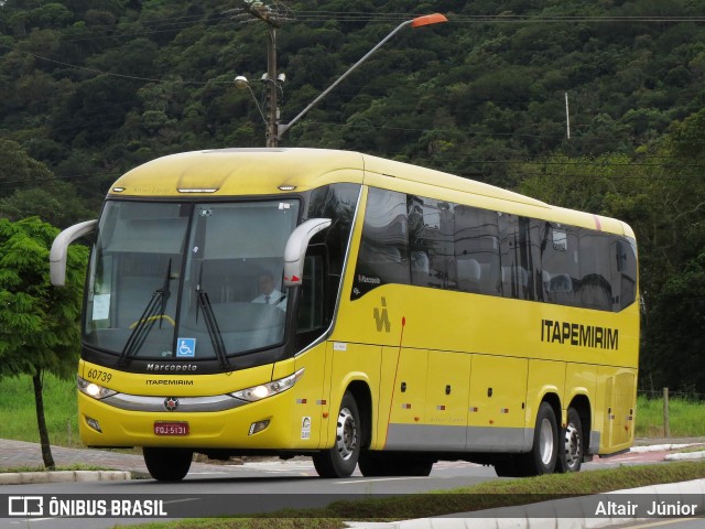 Viação Itapemirim 60739 na cidade de Balneário Camboriú, Santa Catarina, Brasil, por Altair Júnior. ID da foto: 5985710.