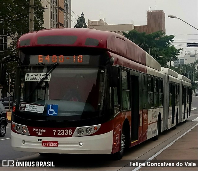 Viação Campo Belo 7 2338 na cidade de São Paulo, São Paulo, Brasil, por Felipe Goncalves do Vale. ID da foto: 5987304.