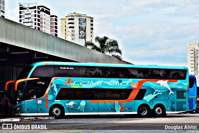 Viação Sampaio 11728 na cidade de Mogi das Cruzes, São Paulo, Brasil, por Douglas Alvim. ID da foto: 5988430.