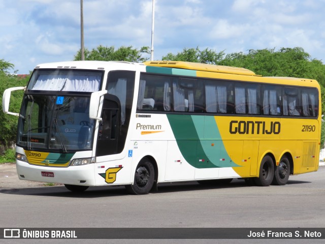 Empresa Gontijo de Transportes 21190 na cidade de Aracaju, Sergipe, Brasil, por José Franca S. Neto. ID da foto: 5988350.