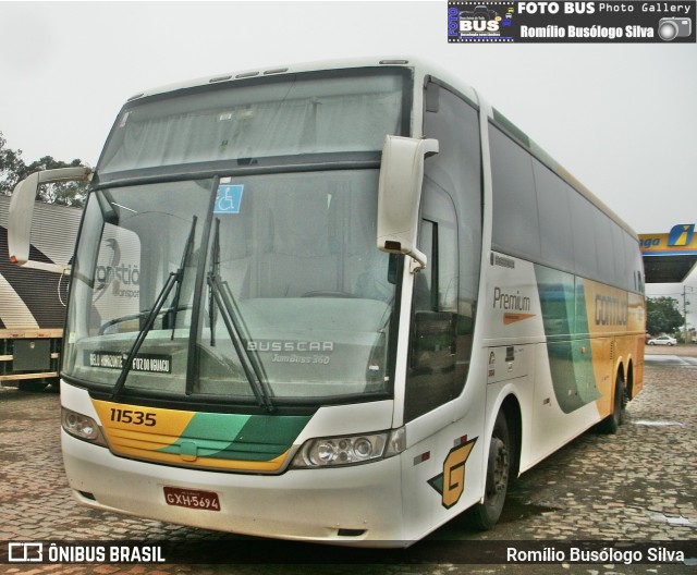 Empresa Gontijo de Transportes 11535 na cidade de Rolândia, Paraná, Brasil, por Romílio Busólogo Silva . Número da foto: #5988100.