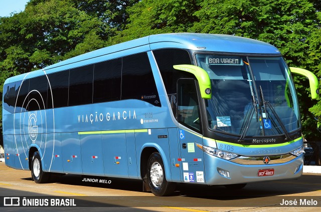 Viação Garcia 8105 na cidade de Maringá, Paraná, Brasil, por José Melo. Número da foto: #6029450.