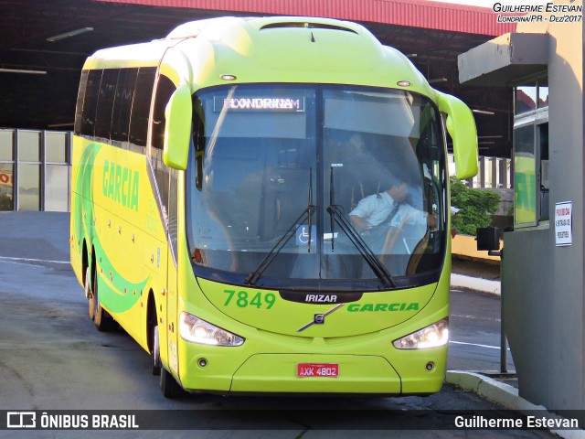 Viação Garcia 7849 na cidade de Londrina, Paraná, Brasil, por Guilherme Estevan. ID da foto: 6045038.