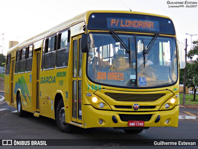 Viação Garcia 7489 na cidade de Londrina, Paraná, Brasil, por Guilherme Estevan. ID da foto: 6045033.