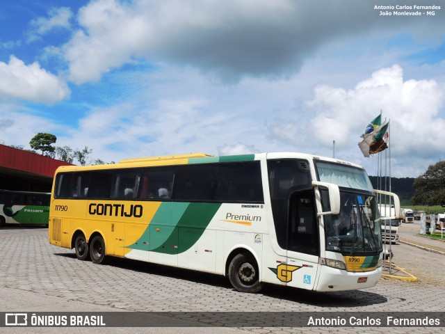 Empresa Gontijo de Transportes 11790 na cidade de João Monlevade, Minas Gerais, Brasil, por Antonio Carlos Fernandes. ID da foto: 6043730.