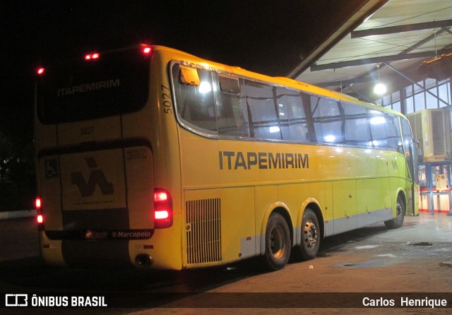 Viação Itapemirim 5027 na cidade de Paraíba do Sul, Rio de Janeiro, Brasil, por Carlos  Henrique. ID da foto: 6046520.