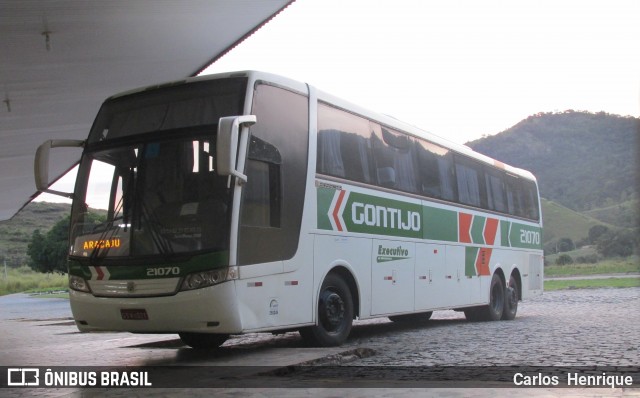 Empresa Gontijo de Transportes 21070 na cidade de Leopoldina, Minas Gerais, Brasil, por Carlos  Henrique. ID da foto: 6046544.