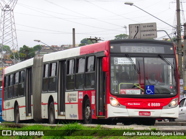 Express Transportes Urbanos Ltda 4 8689 na cidade de São Paulo, São Paulo, Brasil, por Adam Xavier Rodrigues Lima. ID da foto: 6045996.