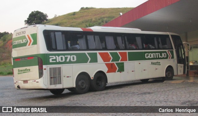 Empresa Gontijo de Transportes 21070 na cidade de Leopoldina, Minas Gerais, Brasil, por Carlos  Henrique. ID da foto: 6046537.