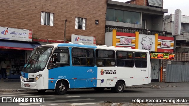 Cooper Líder > A2 Transportes 6 8068 na cidade de Diadema, São Paulo, Brasil, por Felipe Pereira Evangelista. ID da foto: 6046987.