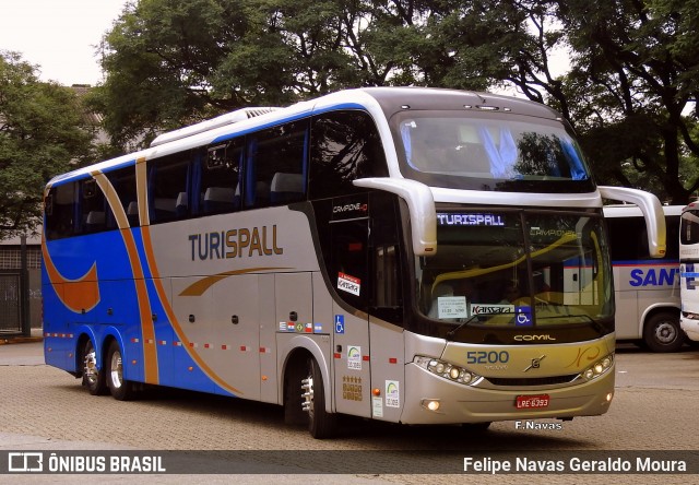 Turispall Transporte e Turismo 5200 na cidade de São Paulo, São Paulo, Brasil, por Felipe Navas Geraldo Moura . Número da foto: #6049852.