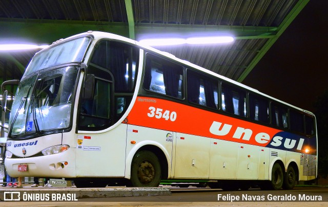 Unesul de Transportes 3540 na cidade de Cascavel, Paraná, Brasil, por Felipe Navas Geraldo Moura . ID da foto: 6049622.