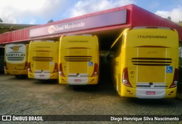 Viação Itapemirim 60709 na cidade de João Monlevade, Minas Gerais, Brasil, por Diego Henrique. Número da foto: #6052365.