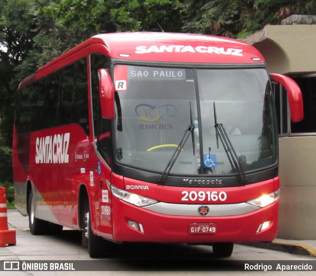 Viação Santa Cruz 209160 na cidade de São Paulo, São Paulo, Brasil, por Rodrigo  Aparecido. ID da foto: 6052441.