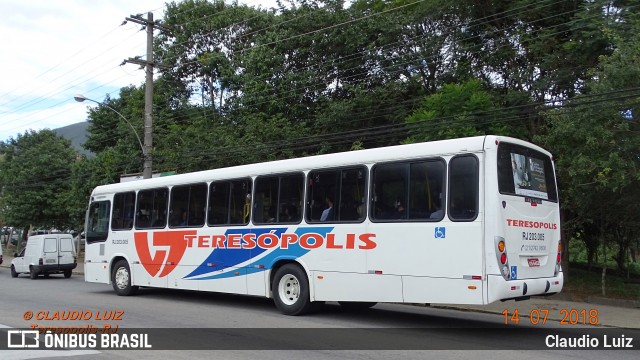 Viação Teresópolis RJ 203.005 na cidade de Teresópolis, Rio de Janeiro, Brasil, por Claudio Luiz. ID da foto: 6053916.