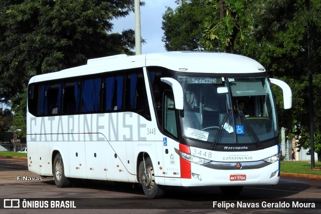 Auto Viação Catarinense 3448 na cidade de Cascavel, Paraná, Brasil, por Felipe Navas Geraldo Moura . Número da foto: #6054566.