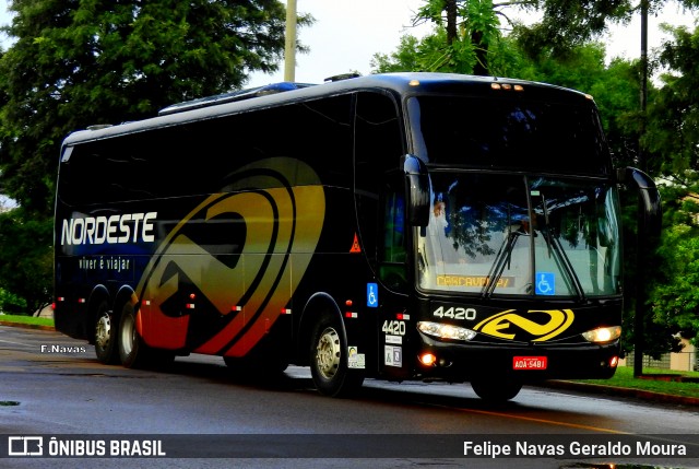 Expresso Nordeste 4420 na cidade de Cascavel, Paraná, Brasil, por Felipe Navas Geraldo Moura . ID da foto: 6054448.