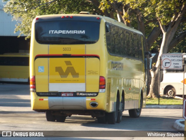 Viação Itapemirim 5023 na cidade de Vitória, Espírito Santo, Brasil, por Whitiney Siqueira. ID da foto: 6055208.