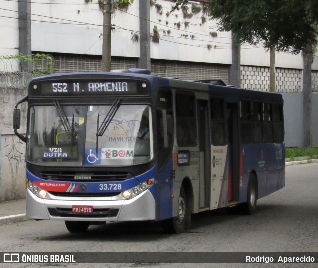 Guarulhos Transportes 33.728 na cidade de São Paulo, São Paulo, Brasil, por Rodrigo  Aparecido. ID da foto: 6055977.