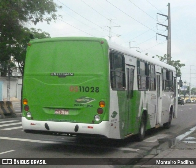 Via Verde Transportes Coletivos 0511028 na cidade de Manaus, Amazonas, Brasil, por Monteiro Padilha. ID da foto: 6057988.