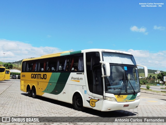 Empresa Gontijo de Transportes 12105 na cidade de João Monlevade, Minas Gerais, Brasil, por Antonio Carlos Fernandes. Número da foto: #6059574.