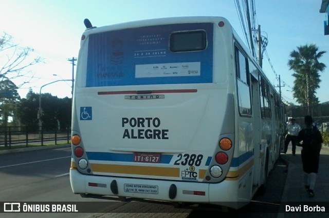 Viação Belém Novo 2388 na cidade de Porto Alegre, Rio Grande do Sul, Brasil, por Davi Borba. Número da foto: #6031491.