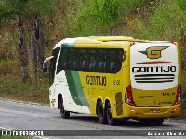 Empresa Gontijo de Transportes 19100 na cidade de Ponte Nova, Minas Gerais, Brasil, por Adriano  Almeida. ID da foto: 6031518.