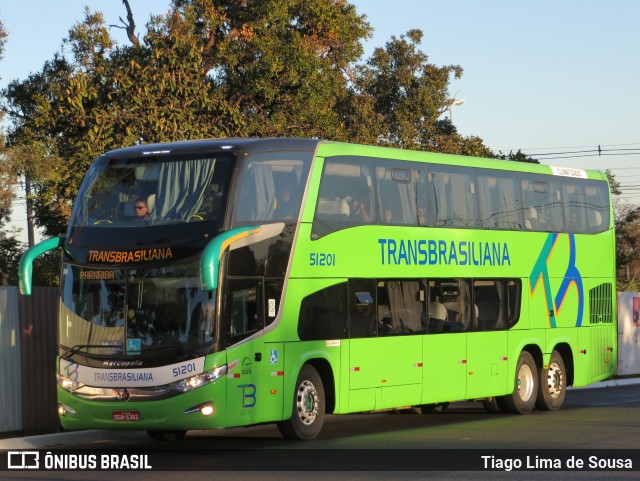 Transbrasiliana Transportes e Turismo 51201 na cidade de Brasília, Distrito Federal, Brasil, por Tiago Lima de Sousa. ID da foto: 6061575.