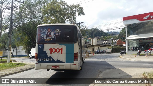 Auto Viação 1001 RJ 108.118 na cidade de Nova Friburgo, Rio de Janeiro, Brasil, por Leonardo Correa Gomes Martins. Número da foto: #6060772.