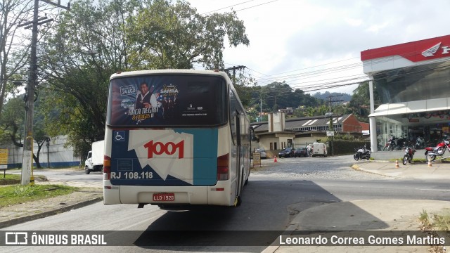 Auto Viação 1001 RJ 108.118 na cidade de Nova Friburgo, Rio de Janeiro, Brasil, por Leonardo Correa Gomes Martins. ID da foto: 6060772.