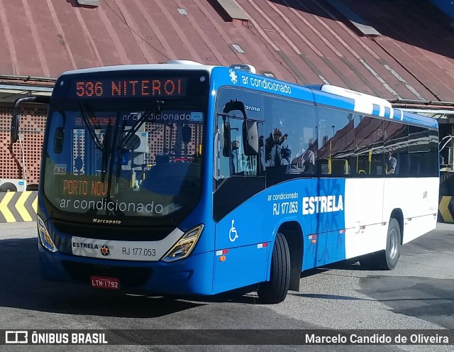 Viação Estrela RJ 177.053 na cidade de Niterói, Rio de Janeiro, Brasil, por Marcelo Candido de Oliveira. ID da foto: 6061368.