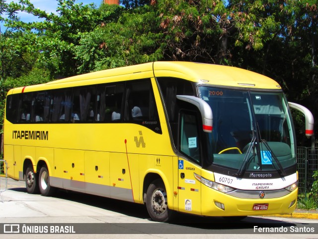 Viação Itapemirim 60707 na cidade de São Paulo, São Paulo, Brasil, por Fernando Santos. ID da foto: 6063264.