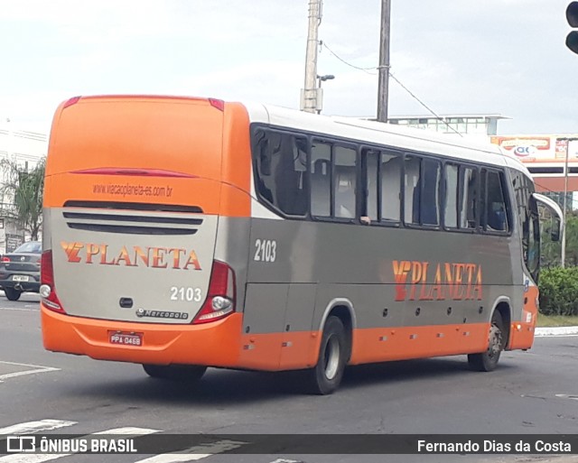 Planeta Transportes Rodoviários 2103 na cidade de Cariacica, Espírito Santo, Brasil, por Fernando Dias da Costa. Número da foto: #6061891.