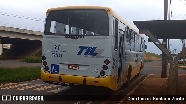 TIL Transportes Coletivos 540 na cidade de Cambé, Paraná, Brasil, por Gian Lucas  Santana Zardo. Número da foto: #6063572.