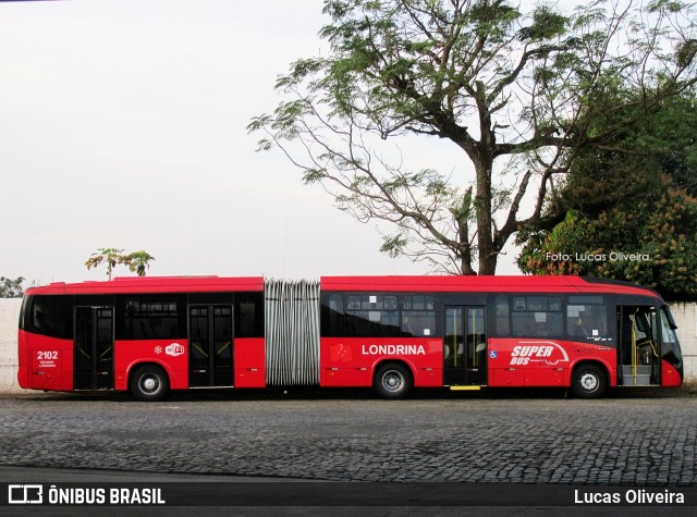 TCGL - Transportes Coletivos Grande Londrina 2102 na cidade de Londrina, Paraná, Brasil, por Lucas Oliveira . Número da foto: #6065029.