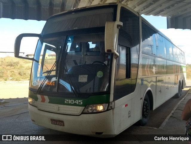 Empresa Gontijo de Transportes 21045 na cidade de Olindina, Bahia, Brasil, por Carlos Henrique. ID da foto: 6063980.