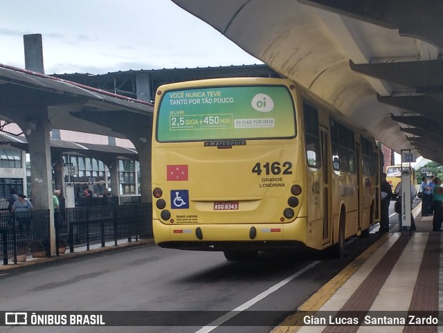TCGL - Transportes Coletivos Grande Londrina 4162 na cidade de Londrina, Paraná, Brasil, por Gian Lucas  Santana Zardo. Número da foto: #6064553.