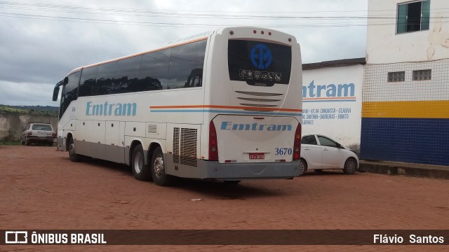 Emtram 3670 na cidade de Barra da Estiva, Bahia, Brasil, por Flávio  Santos. Número da foto: #6064565.