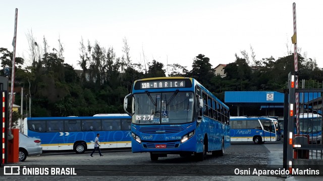 Viação Nossa Senhora do Amparo RJ 186.208 na cidade de Maricá, Rio de Janeiro, Brasil, por Osni Aparecido Martins. Número da foto: #6067502.