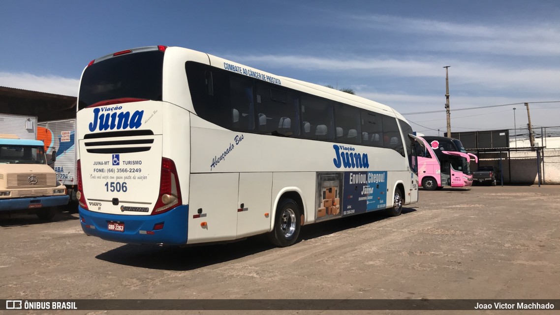 Viação Juína 1506 na cidade de Cuiabá, Mato Grosso, Brasil, por Joao Victor Machhado. Número da foto: #6066224.