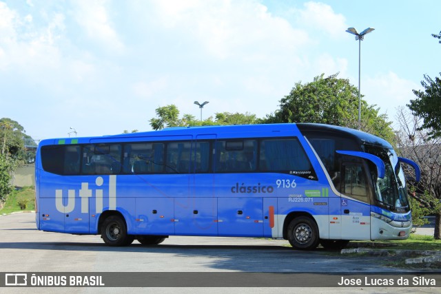 UTIL - União Transporte Interestadual de Luxo 9136 na cidade de Mogi das Cruzes, São Paulo, Brasil, por Jose Lucas da Silva. ID da foto: 6067439.