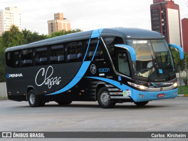 Empresa de Ônibus Nossa Senhora da Penha 53031 na cidade de Curitiba, Paraná, Brasil, por Carlos Kircheim. Número da foto: #6067977.