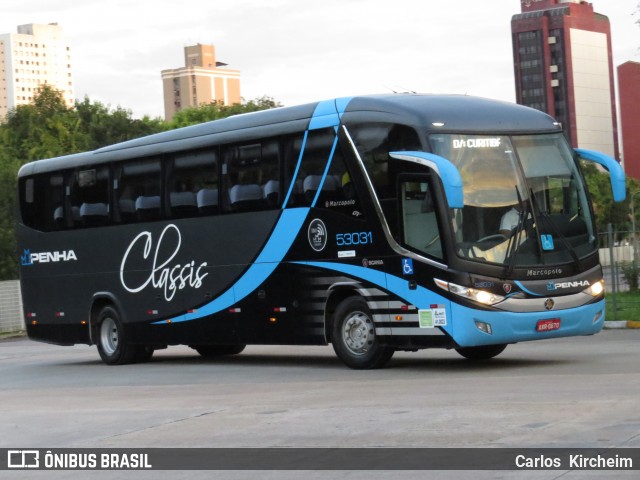 Empresa de Ônibus Nossa Senhora da Penha 53031 na cidade de Curitiba, Paraná, Brasil, por Carlos Kircheim. ID da foto: 6067977.