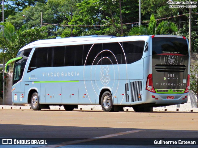 Viação Garcia 8483 na cidade de Maringá, Paraná, Brasil, por Guilherme Estevan. Número da foto: #6068497.