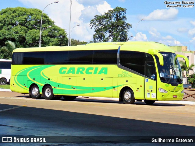 Viação Garcia 7989 na cidade de Maringá, Paraná, Brasil, por Guilherme Estevan. Número da foto: #6068481.