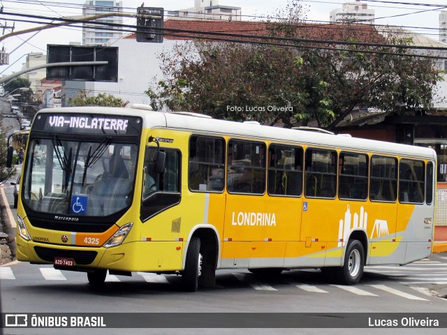 Londrisul Transportes Coletivos 4325 na cidade de Brasil, por Lucas Oliveira . ID da foto: 6069874.